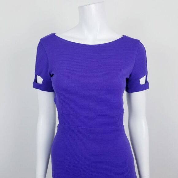 Asos Purple Cutout Mini Bodycon Dress Size 6 - Picture 2 of 6